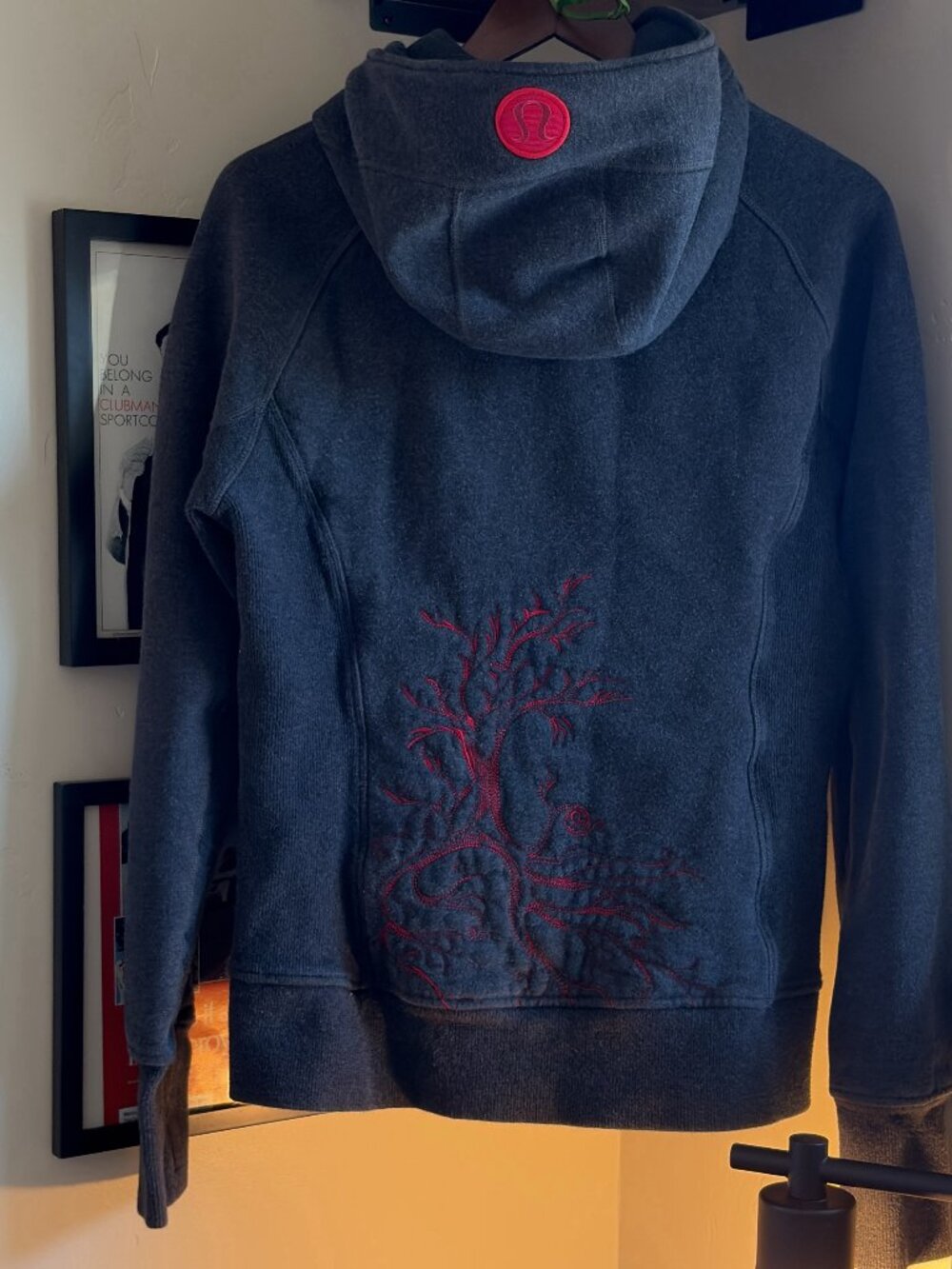 Vintage Lululemon Hoodie Tree Graphic Navy M